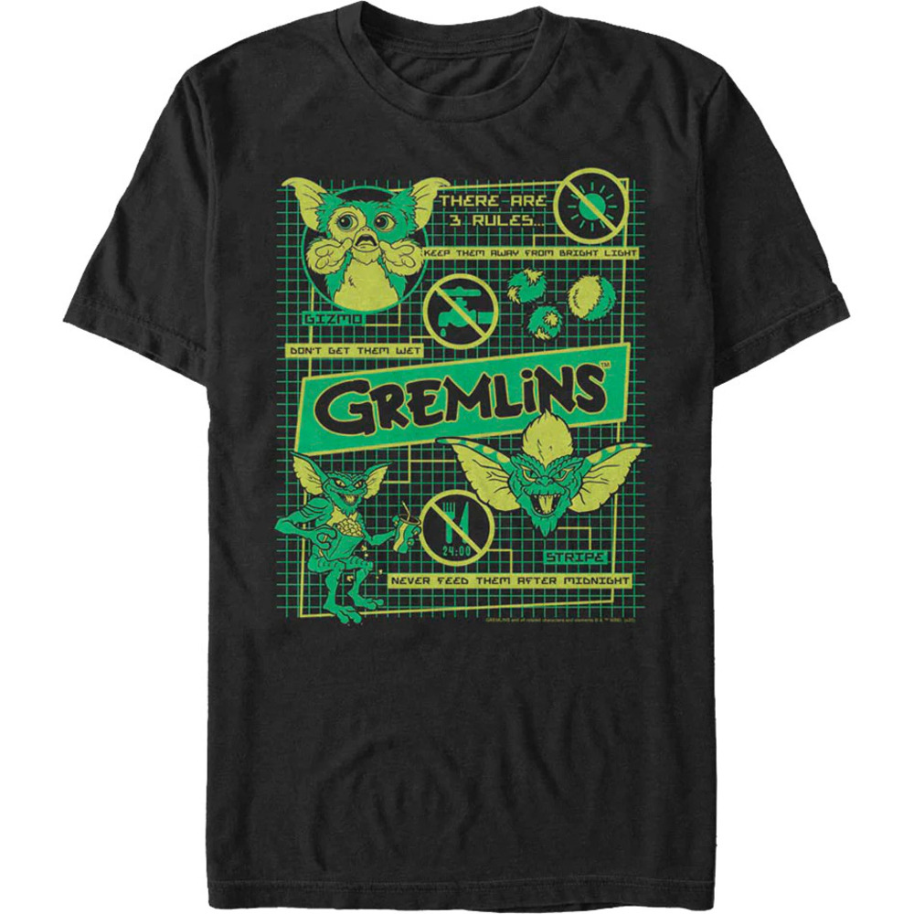 3 Rules Gremlins Tshirt
